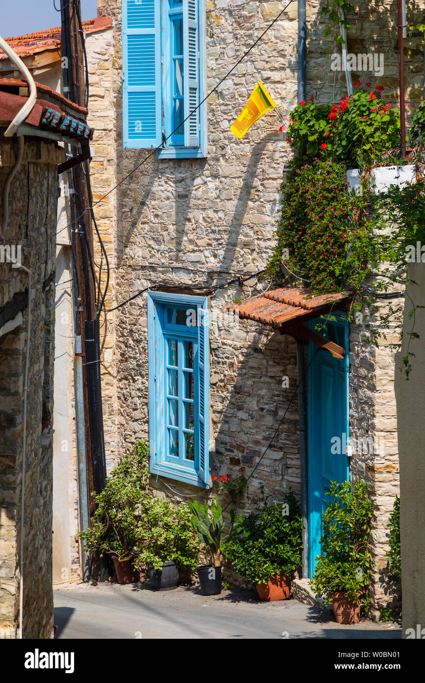 Traditional Cypriot village house, Pano Lefkara, Cyprus. June 2019 Stock Photo