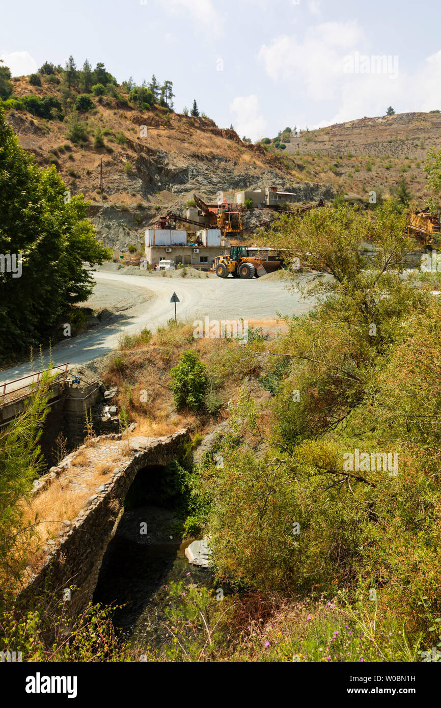 Venitian bridge near Zoopigi,  Cyprus. june 2019 Stock Photo