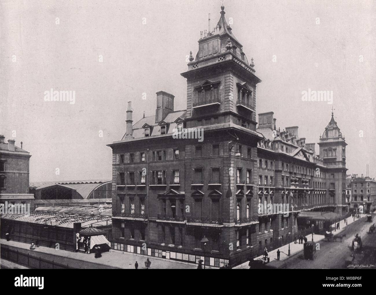 1896 Print over 120 years old Knightsbridge Barracks London x