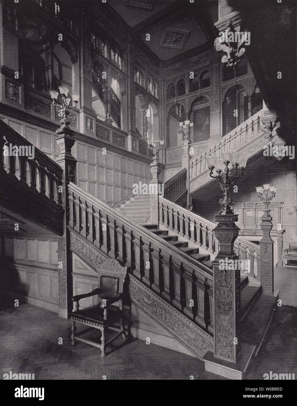 Grocers' Hall - The Staircase. London 1896 old antique vintage print ...