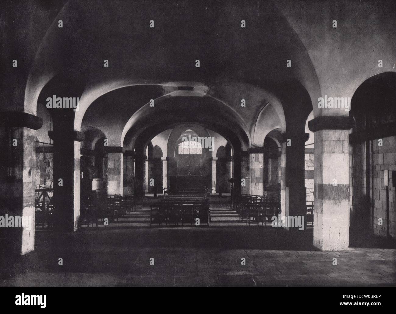 St. Paul's Cathedral - The Crypt Chapel. London 1896 old antique print picture Stock Photo
