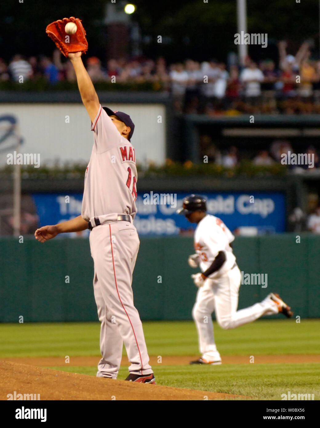 Boston Red Sox pitcher Daisuke Matsuzaka in the first inning in