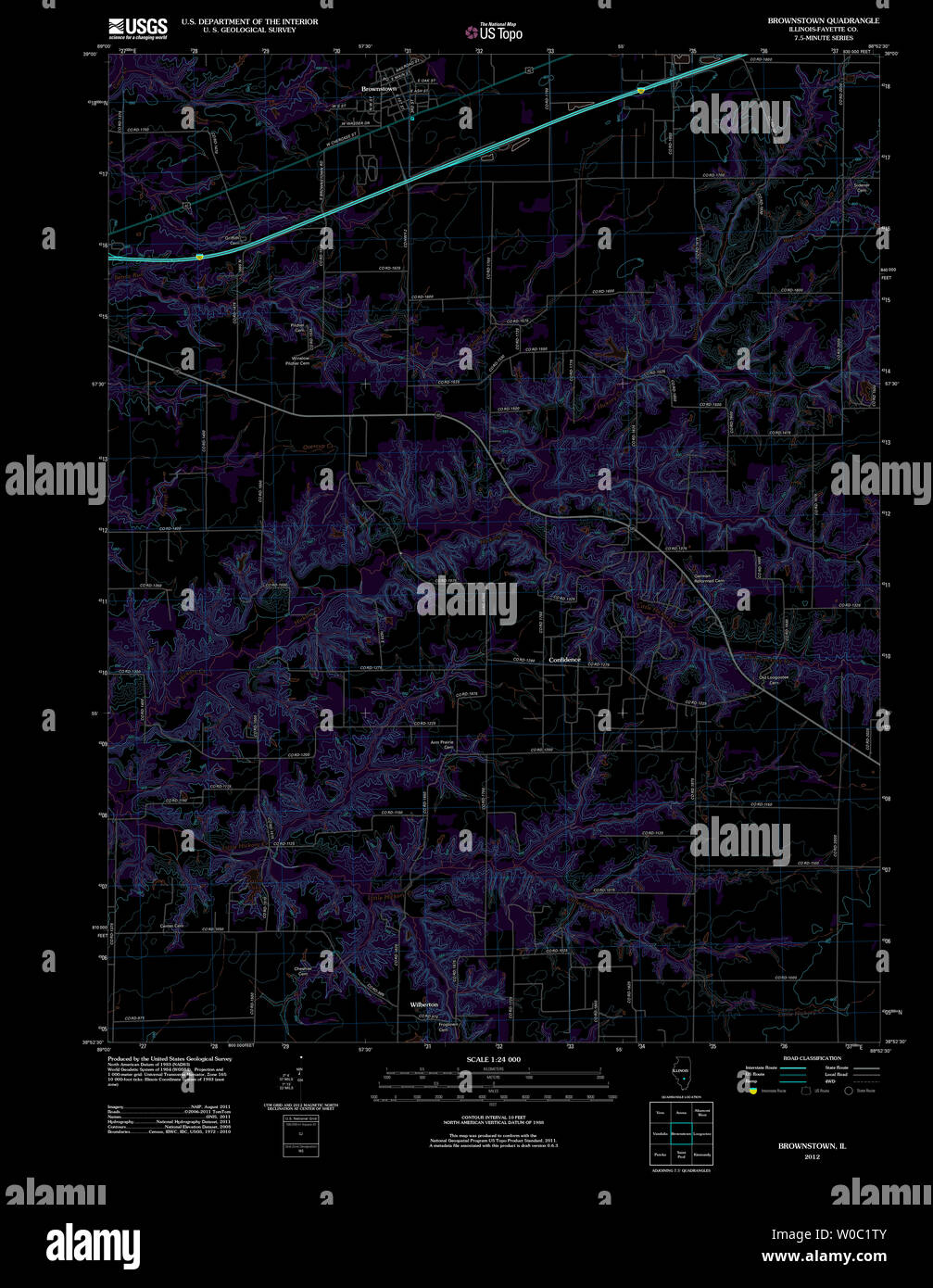 Map of brownstown hires stock photography and images Alamy