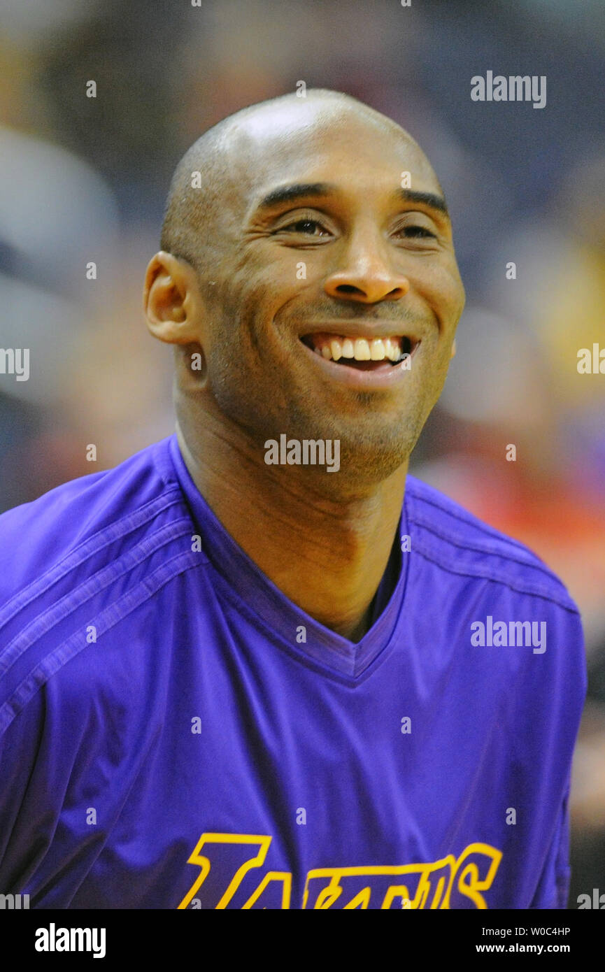 Los Angeles Lakers forward Kobe Bryant (24) takes the court at the ...