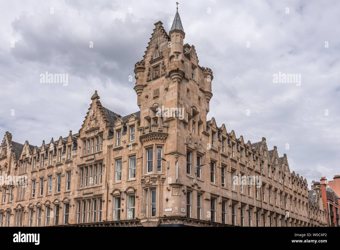 The Impressive architecture of the Glasgow city buildings at Albion