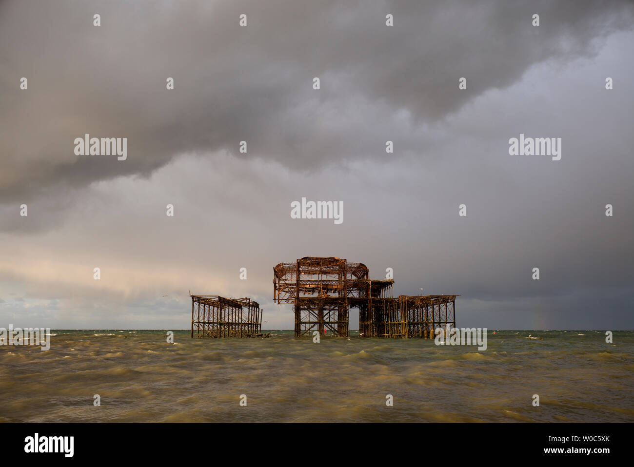Abandoned West Pier, Brighton Stock Photo