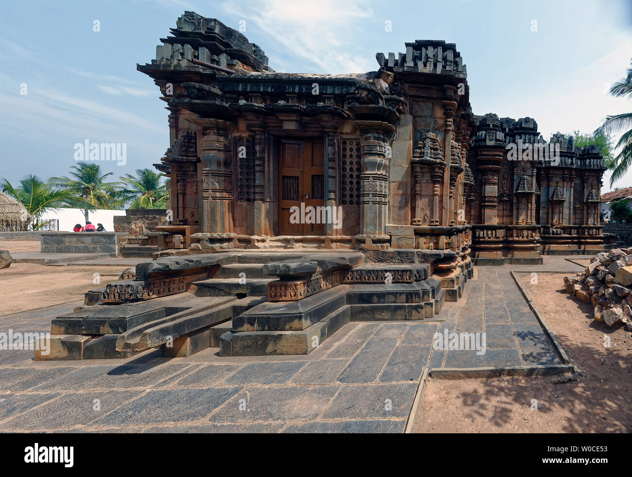 Entrance of Chandramouleshwara Hindu ancient temple Stock Photo