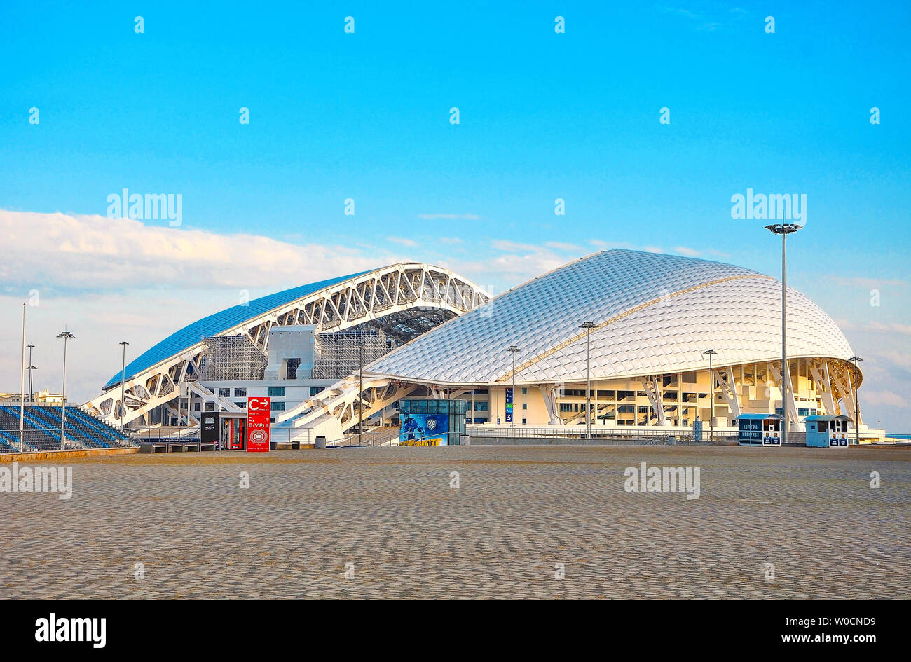 Russia - October 2 2018 Sochi Olympic Park.Stadium arena Fisht Sochi Stock Photo