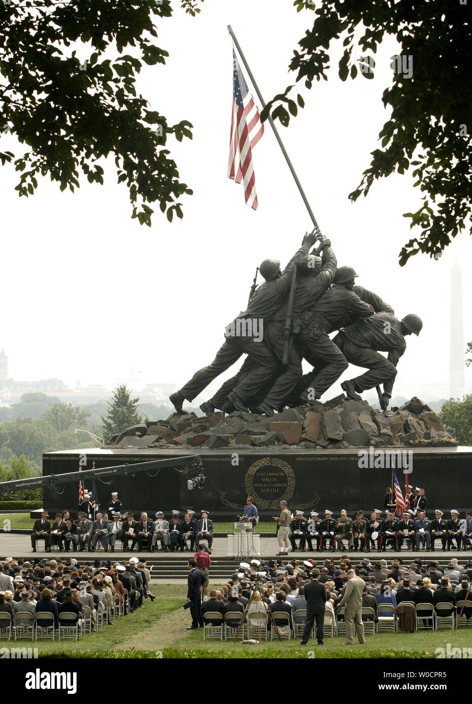 The filming of "Flags of Our Fathers", a movie based on the life