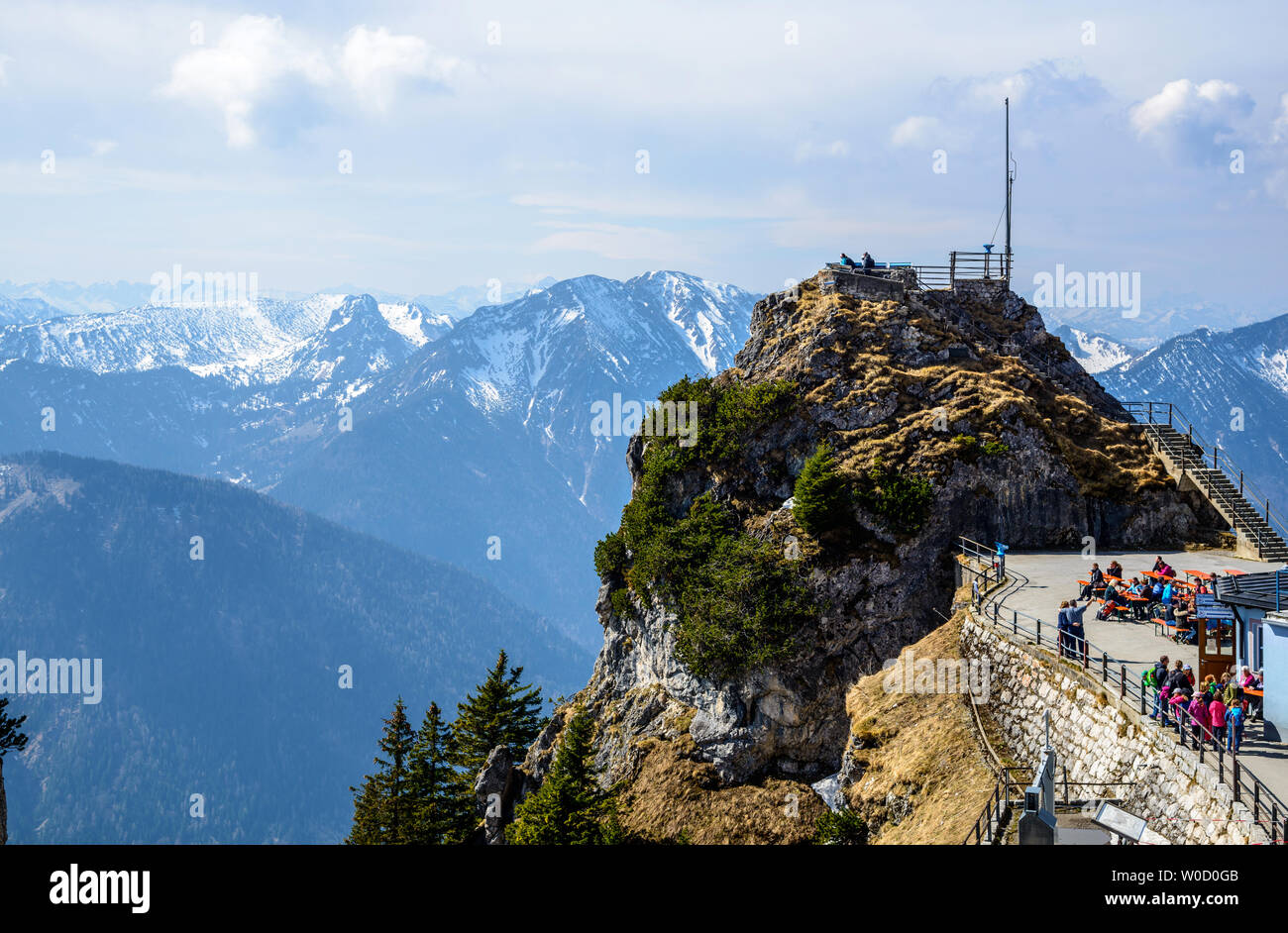 View from Wendelstein mountain by Bayrischzell. Bayern (Bavaria), Germany. Stock Photo