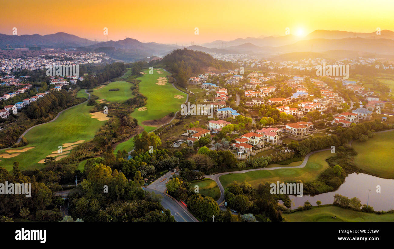 Golf courses and villas Stock Photo Alamy