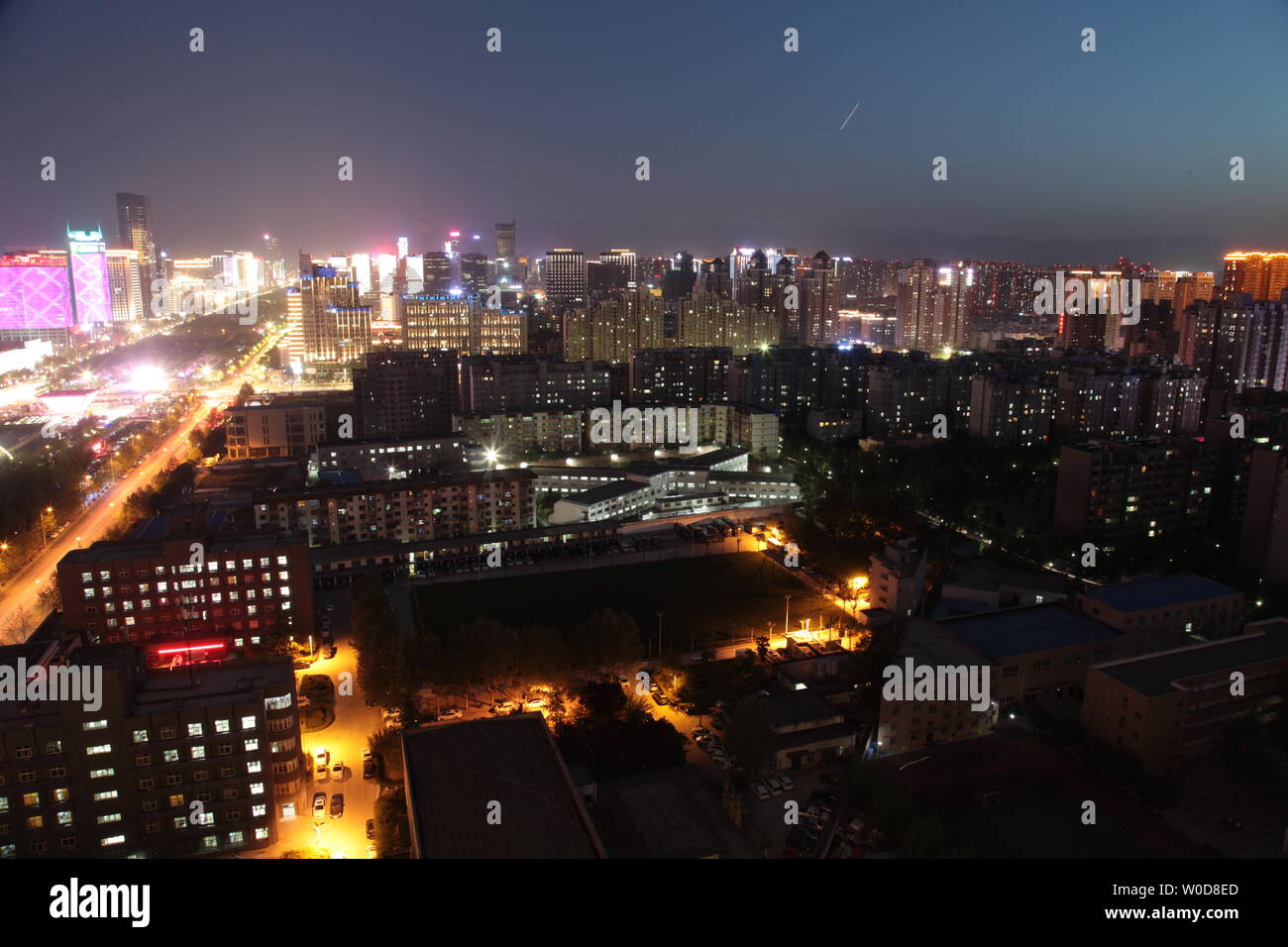 Night view of Xi'an city Stock Photo - Alamy