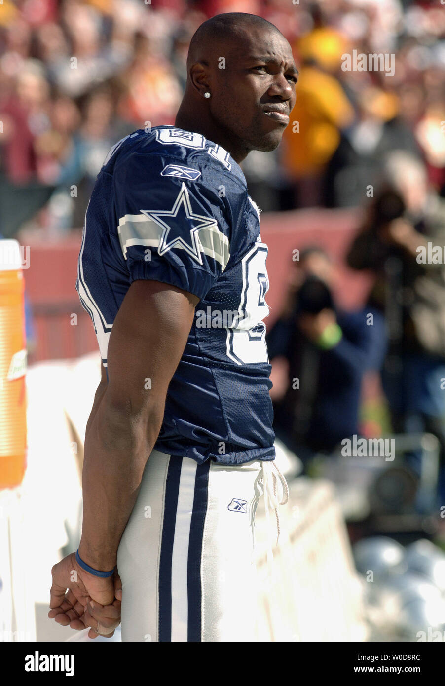 Dallas Cowboys Wide Receiver Terrell Owens Waits For The Game