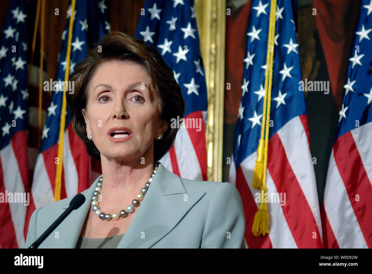 House Democratic Leader Nancy Pelosi (DCA), set to the first