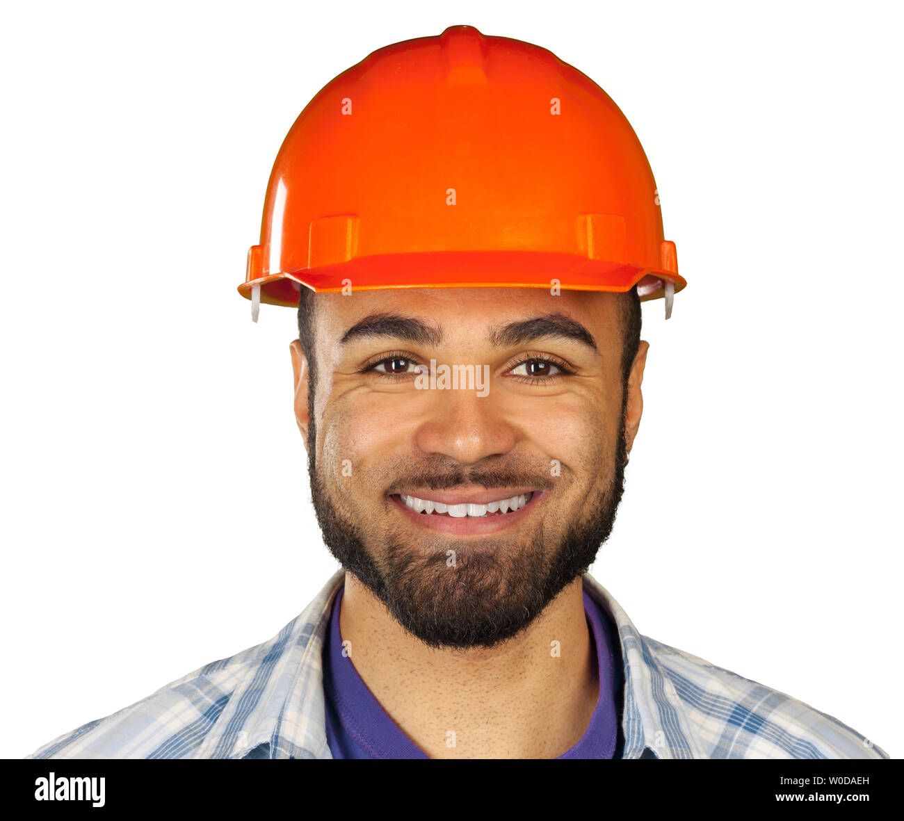 Industrial worker isolated on the white background Stock Photo