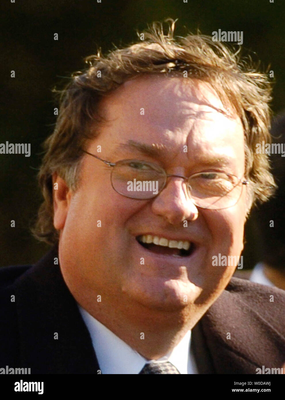 MSNBC Anchor Tim Russert departs the National Cathedral after a funeral