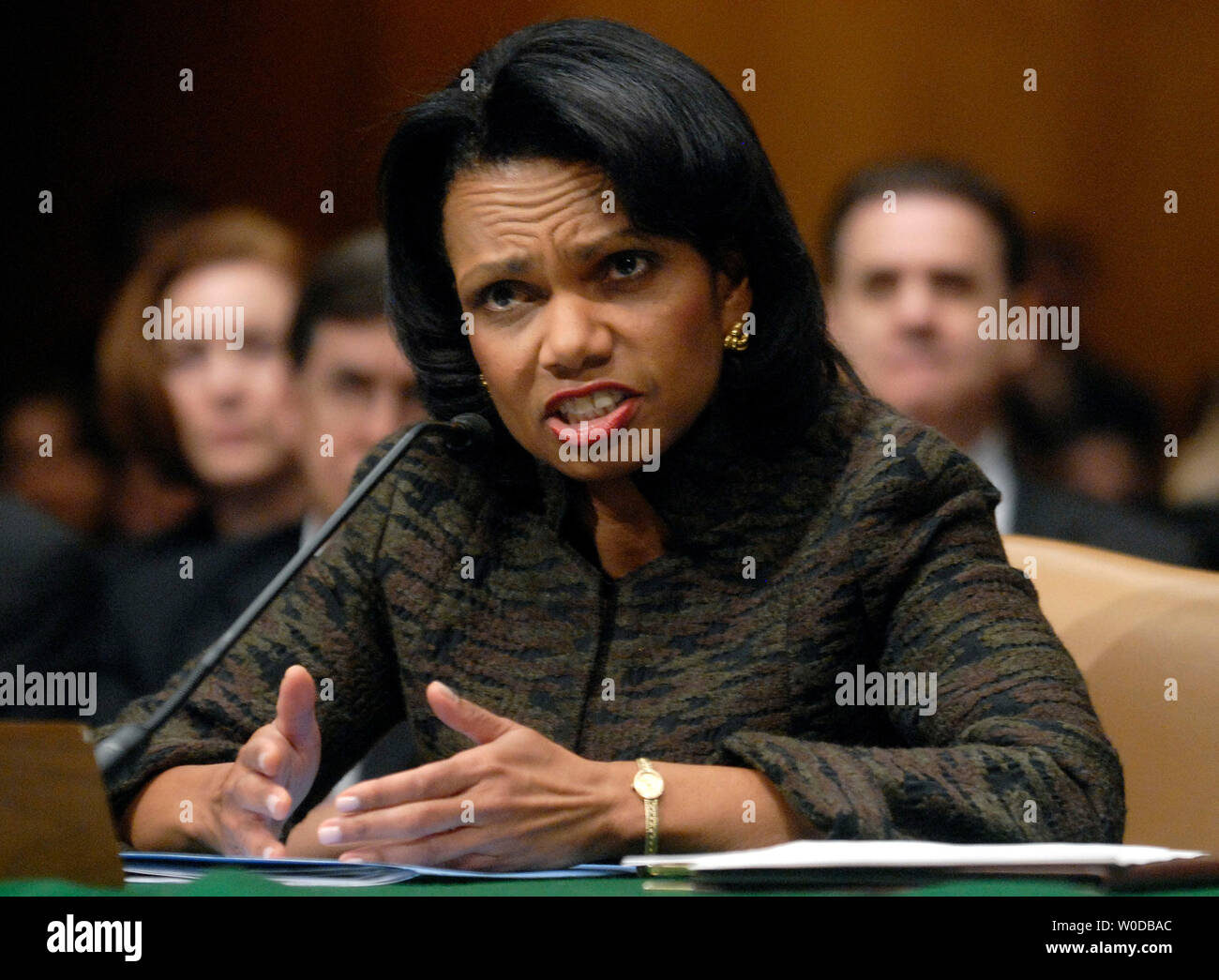 Jill Rice State Senate Secretary of State Condoleezza Rice testifies before a Senate Foreign ...