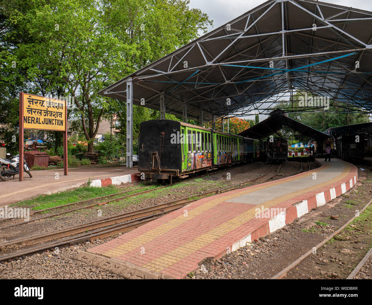 25 Jun 2019 Neral Junction Station for Matheran Train Maharashtra INDIA Stock Photo