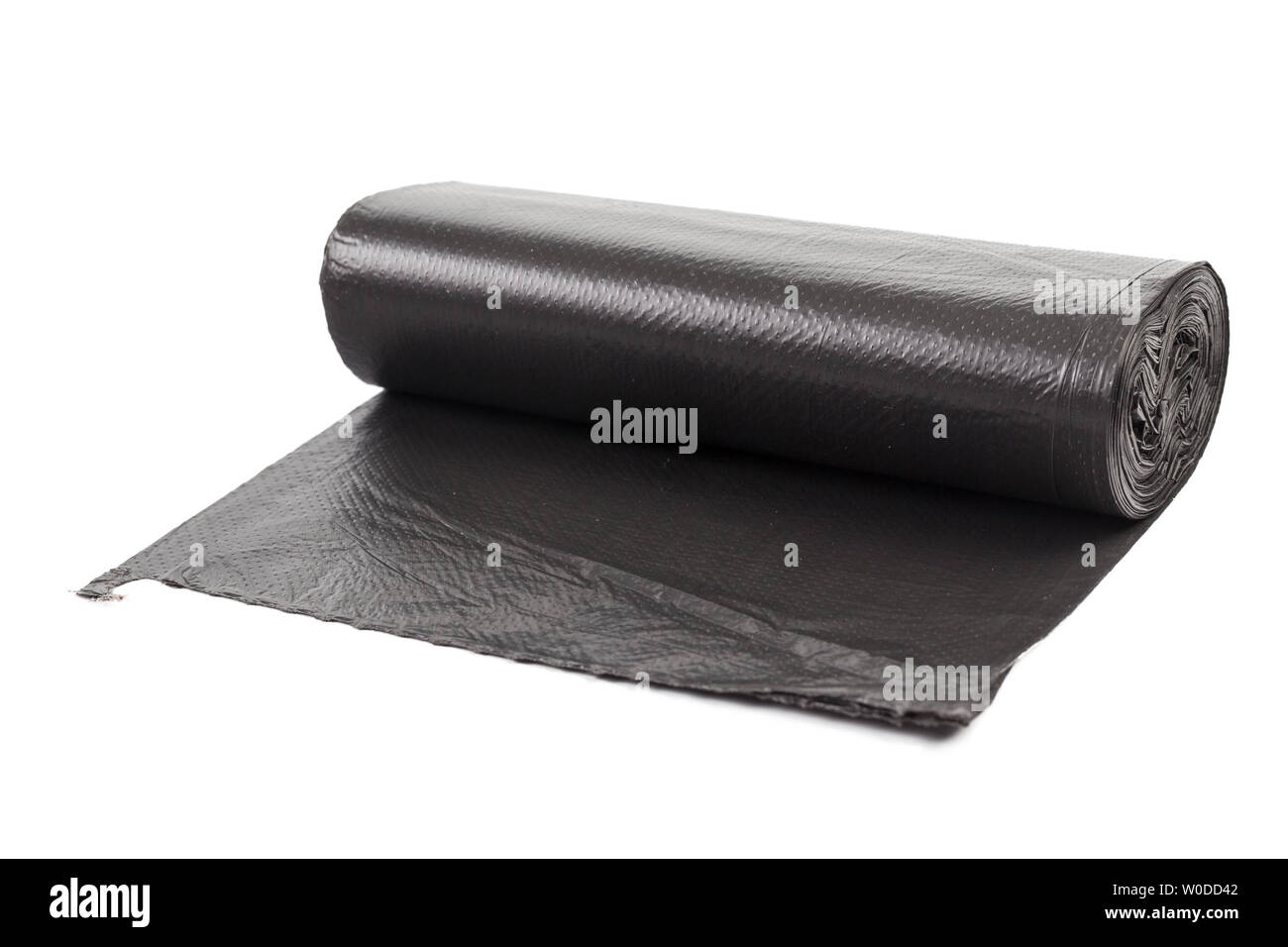 roll of plastic garbage bags isolated on white background Stock Photo ...