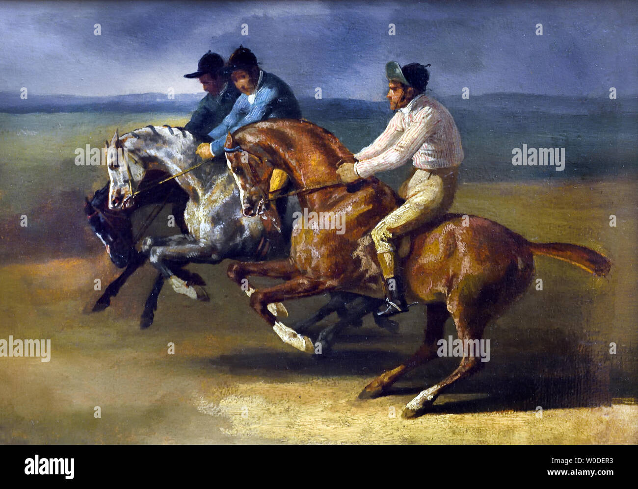Horse race Start 1820 Theodore Gericault 1791-1824  France French Stock Photo