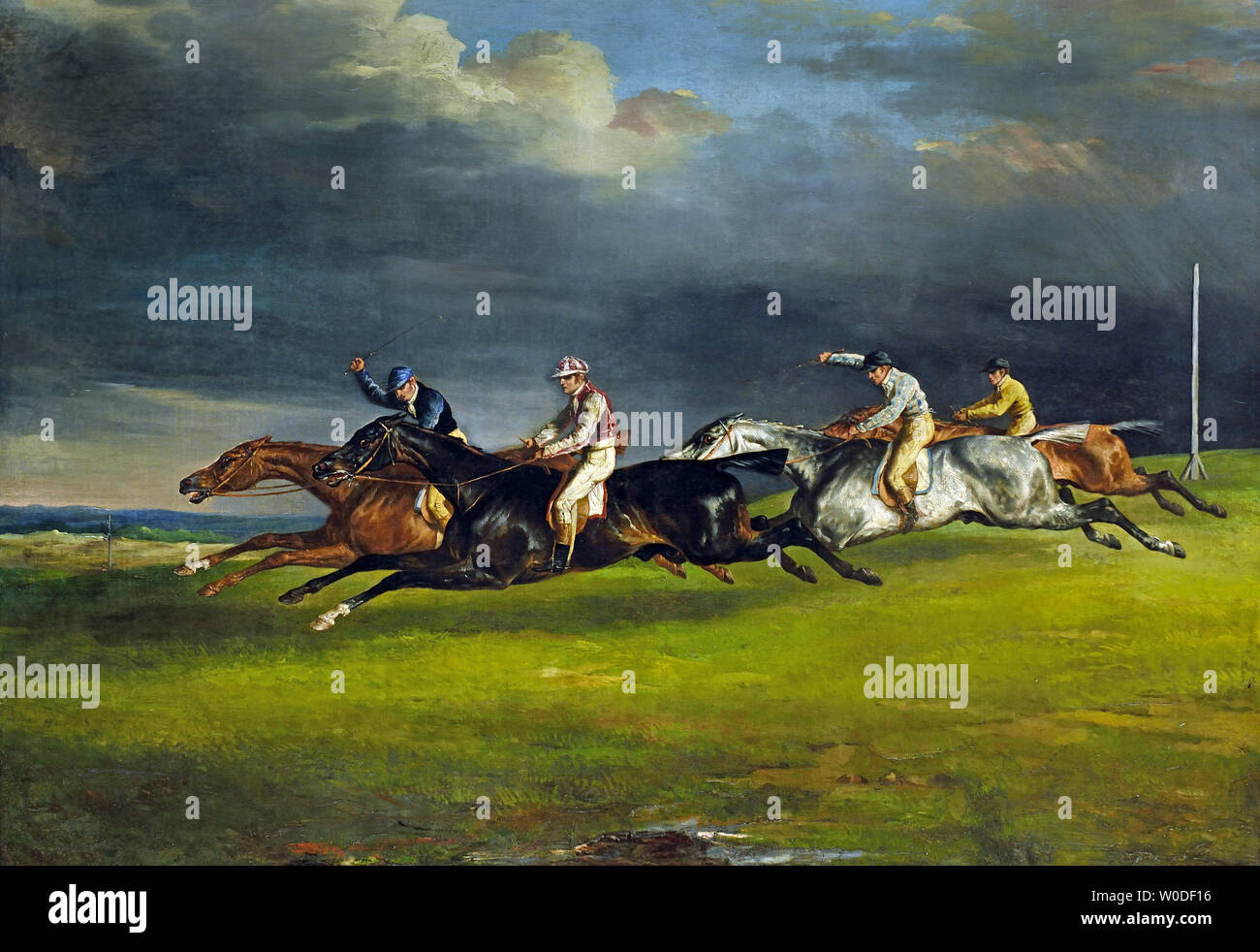Theodore Gericault 1791-1824 The derby at Epson 1821 horse-riding Race France French Stock Photo
