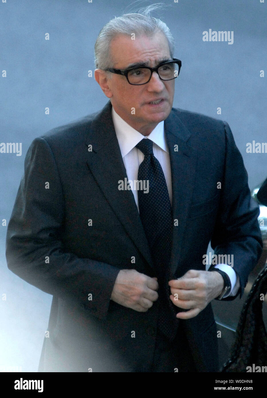 Martin Scorsese and his wife Helen Morris The funeral of the former  president of the Motion Picture Association Jack Valenti at Stock Photo -  Alamy