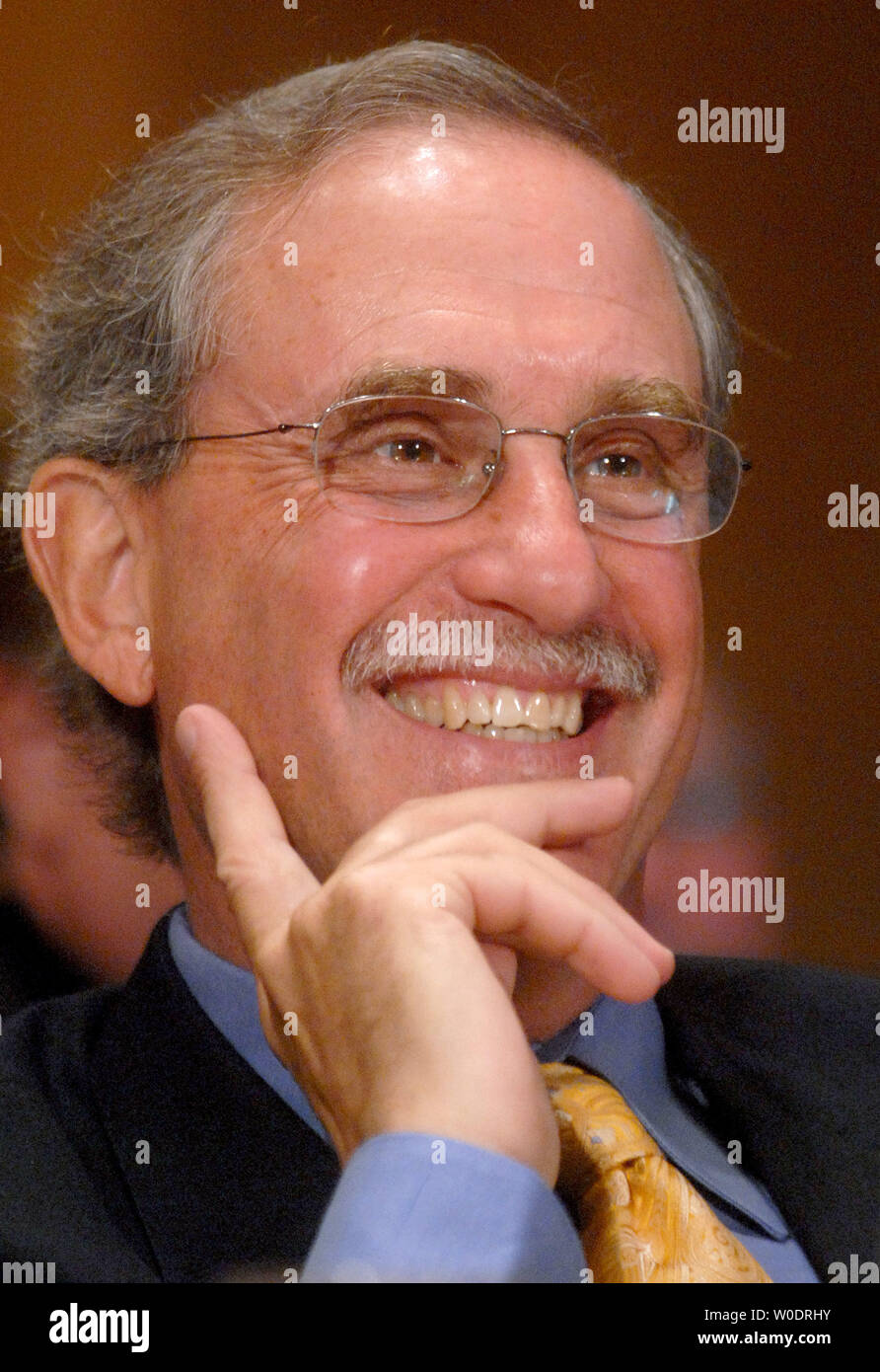 President of the Professional Service Council Stan Soloway testifies before a Senate Homeland Security and Governmental Affairs Committee hearing on federal spending accountability, in Washington on July 17, 2007. (UPI Photo/Kevin Dietsch) Stock Photo