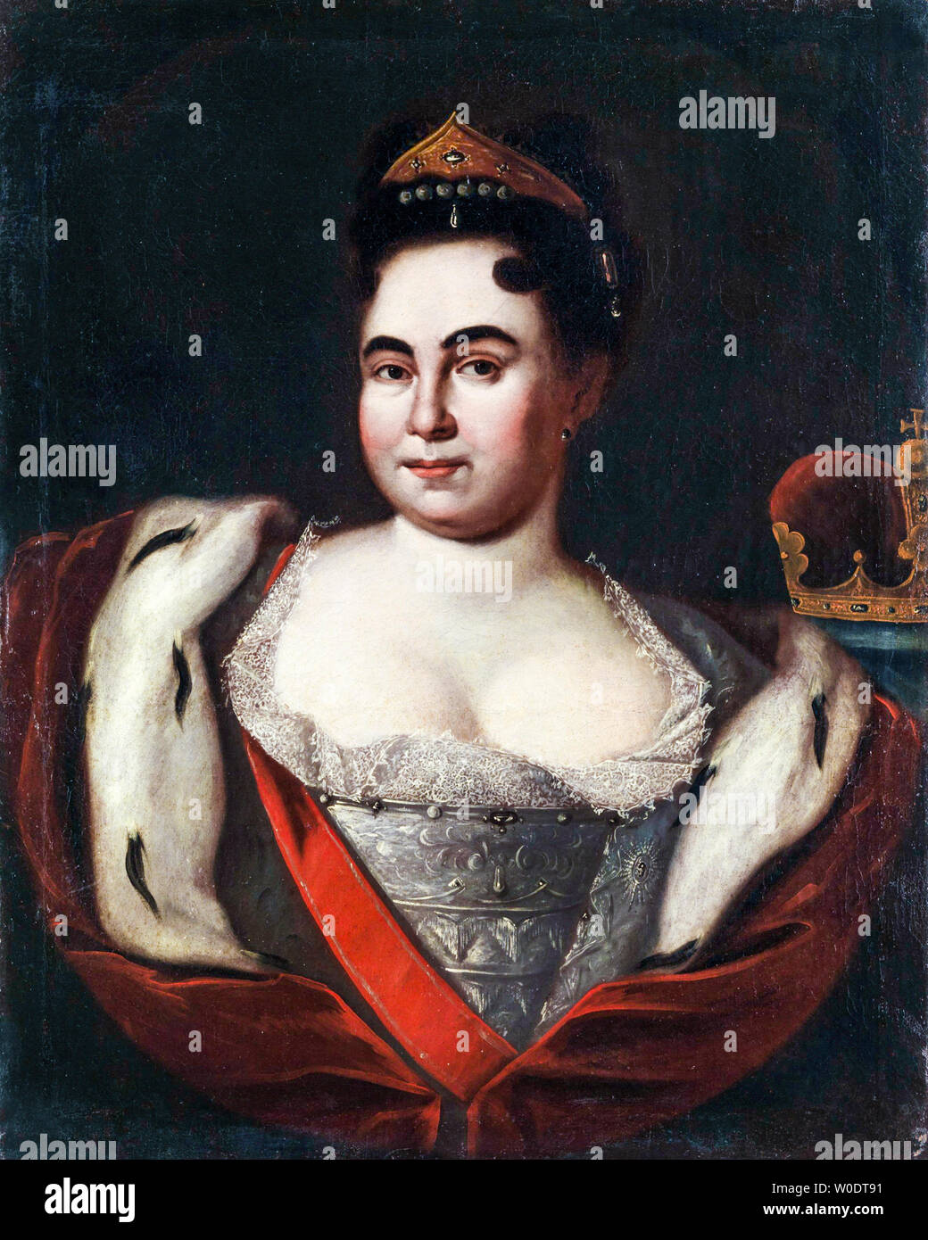 Catherine I of Russia, 1684-1727, portrait painting, circa 1720 Stock Photo