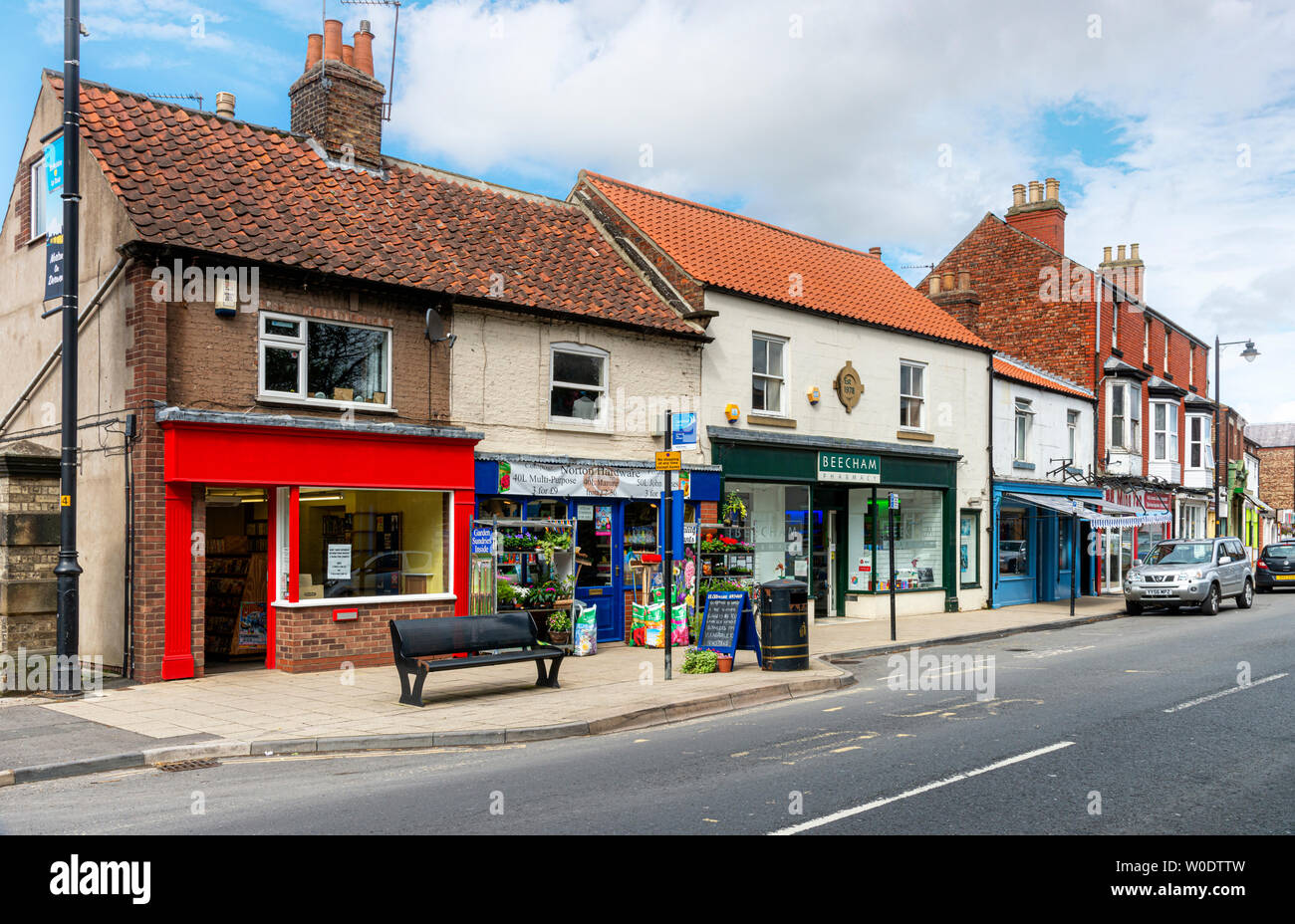 Shops on Norton high street Stock Photo Alamy