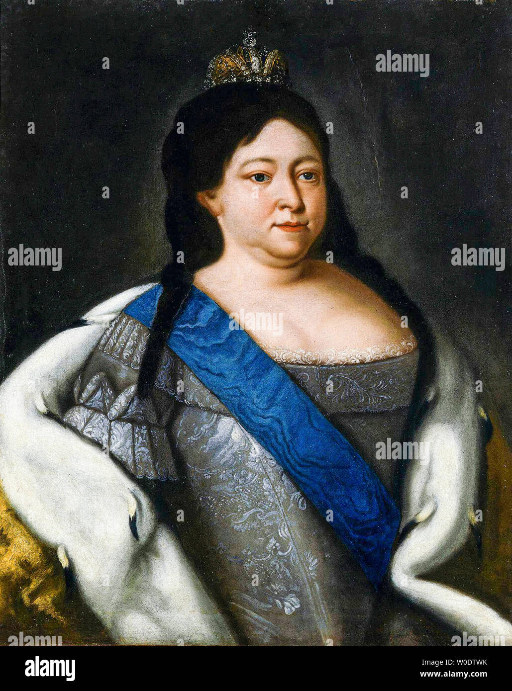 Empress Anna of Russia, 1693-1740, portrait painting, 1700-1799 Stock Photo