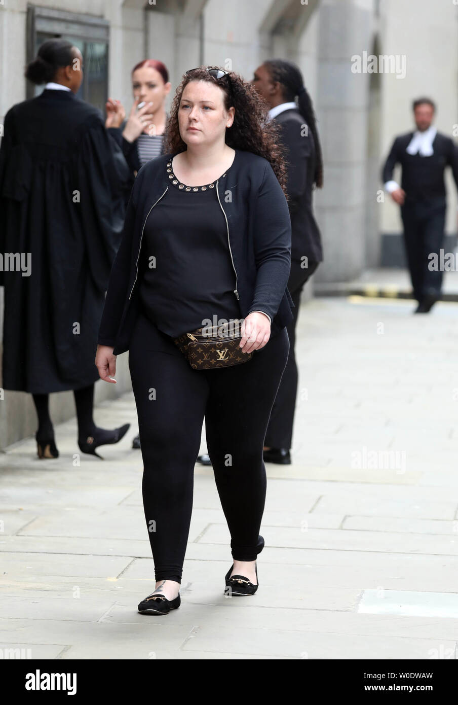 Pic shows: Chelsea Mitchell at the Old Bailey  for her trial in the case of Lee Pomeroy murder.     pic by Gavin Rodgers/Pixel8000 26.6.19 Stock Photo