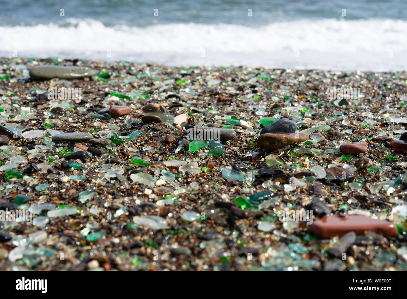 Natural background of sea glass Stock Photo - Alamy
