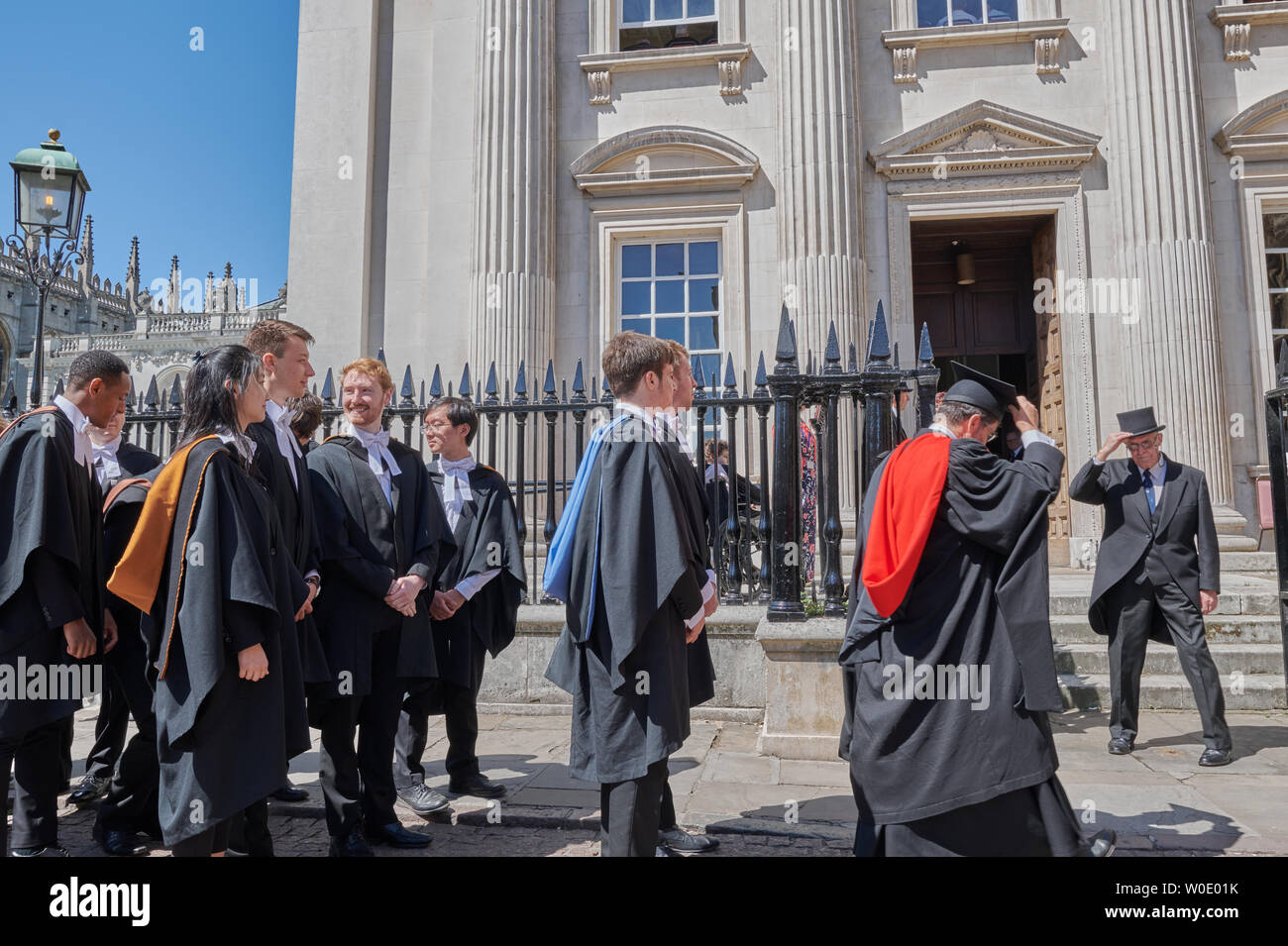 Trinity college cambridge university graduation hires stock