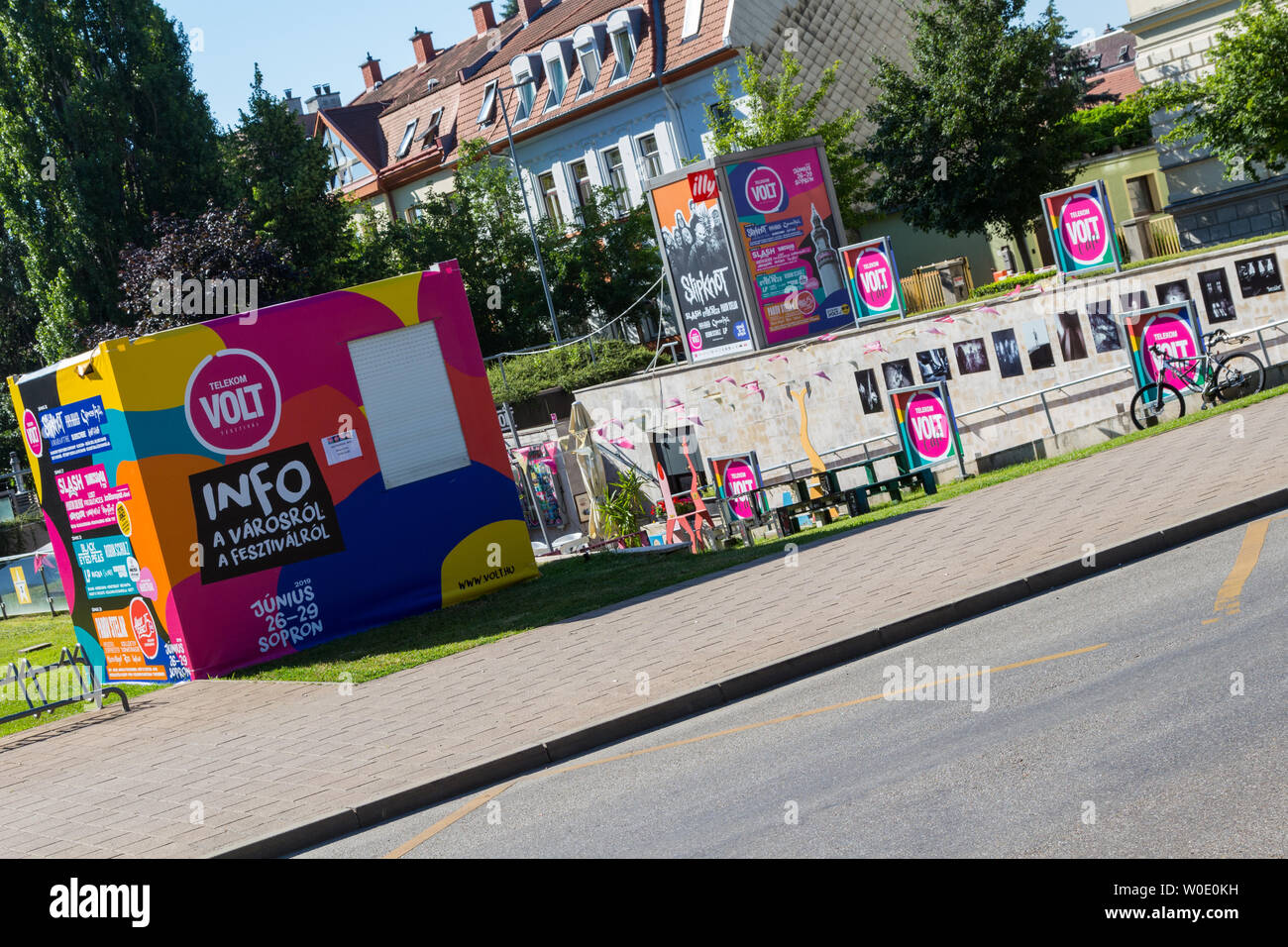 Info point of VOLT festival at Volt Café in Sopron, Hungary Stock Photo -  Alamy