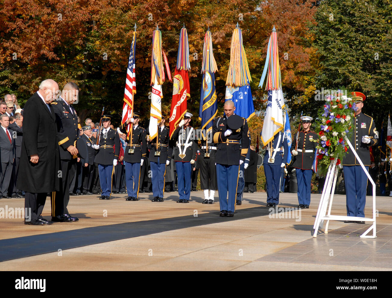 Vice President Dick Cheney participates in a Veterans Day wreath laying ...