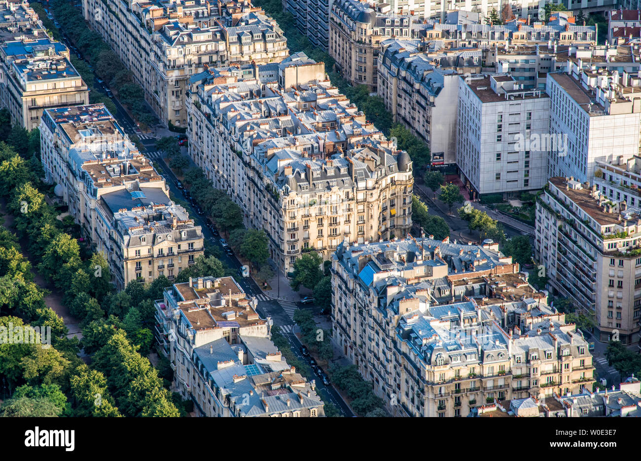 France, 7th arrondissement of Paris, view from the Eiffel Tower Stock