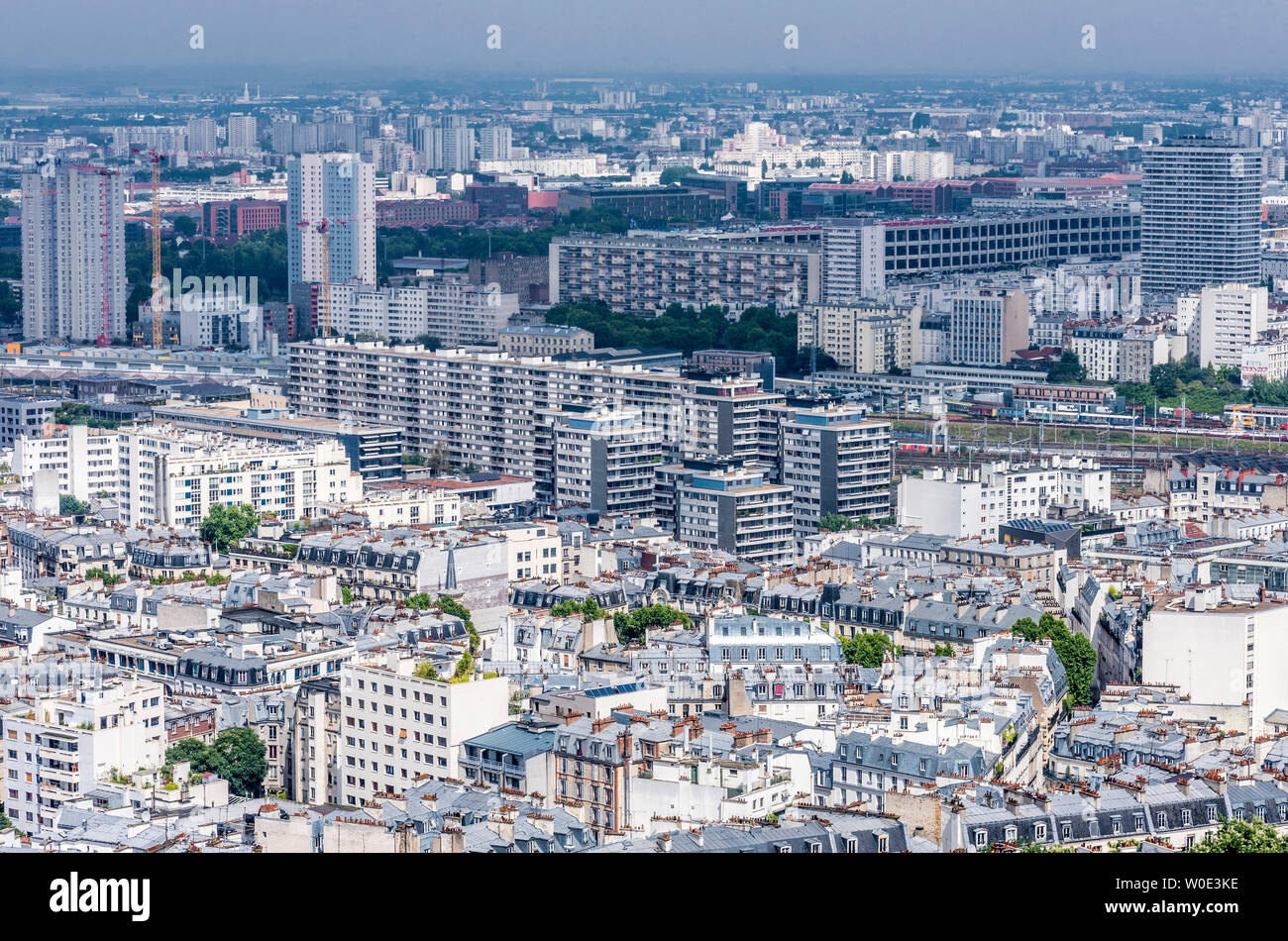 France, 18th arrondissement of Paris, view from the Dome of the Basilica of the Sacred Heart of