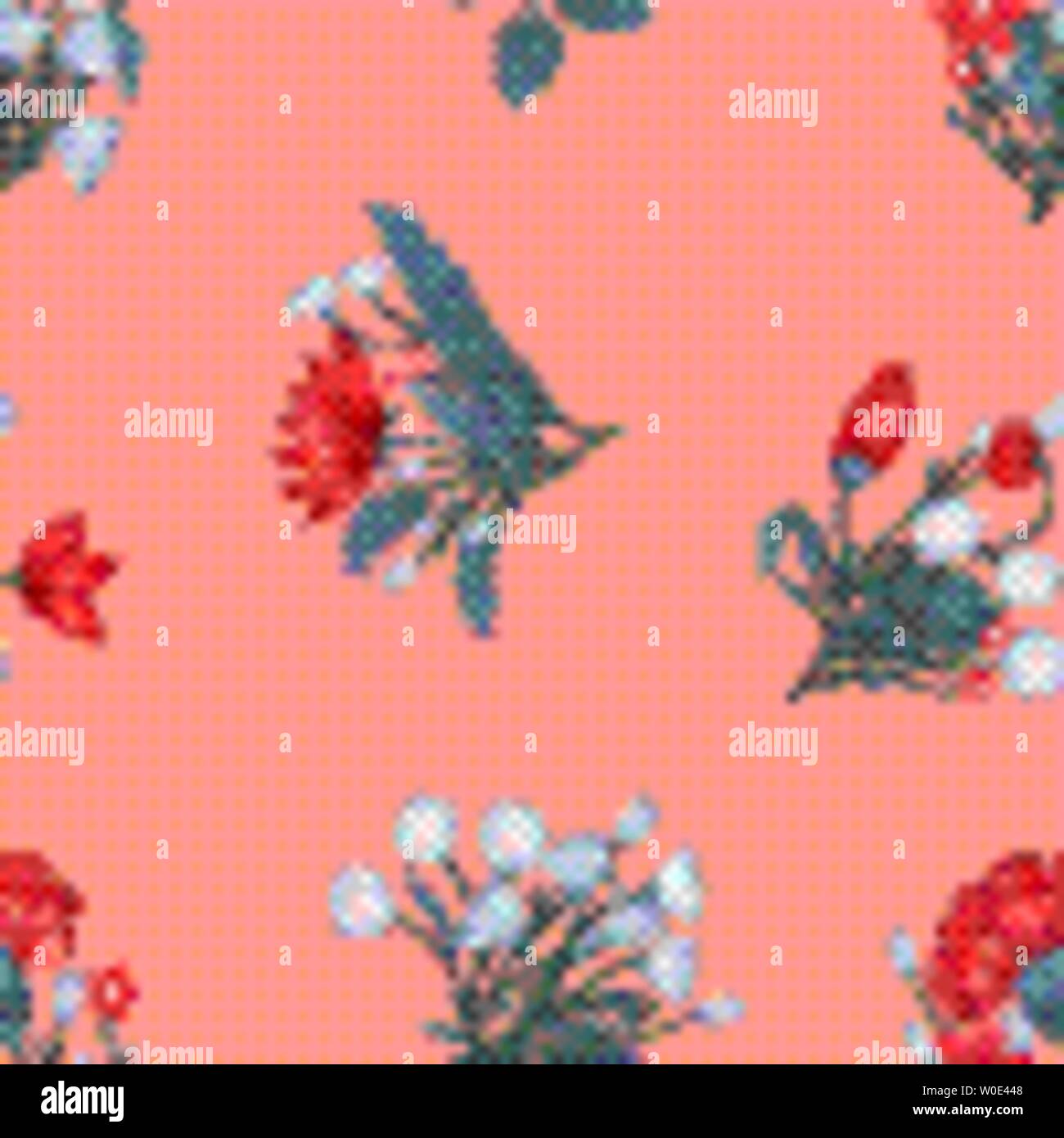 Seamless pattern Vector floral design with roses . Romantic background ...