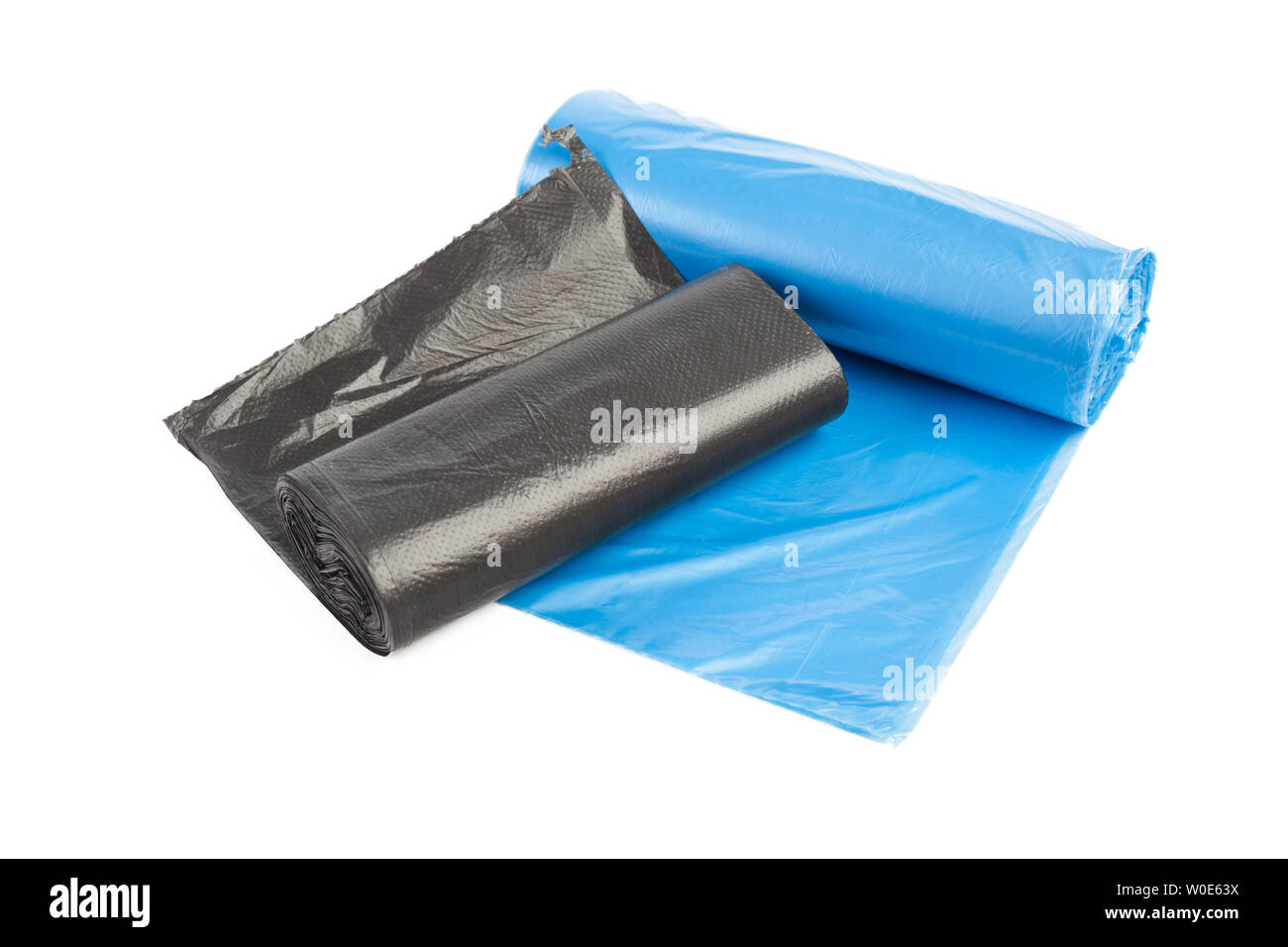 roll of plastic garbage bags isolated on white background Stock Photo ...