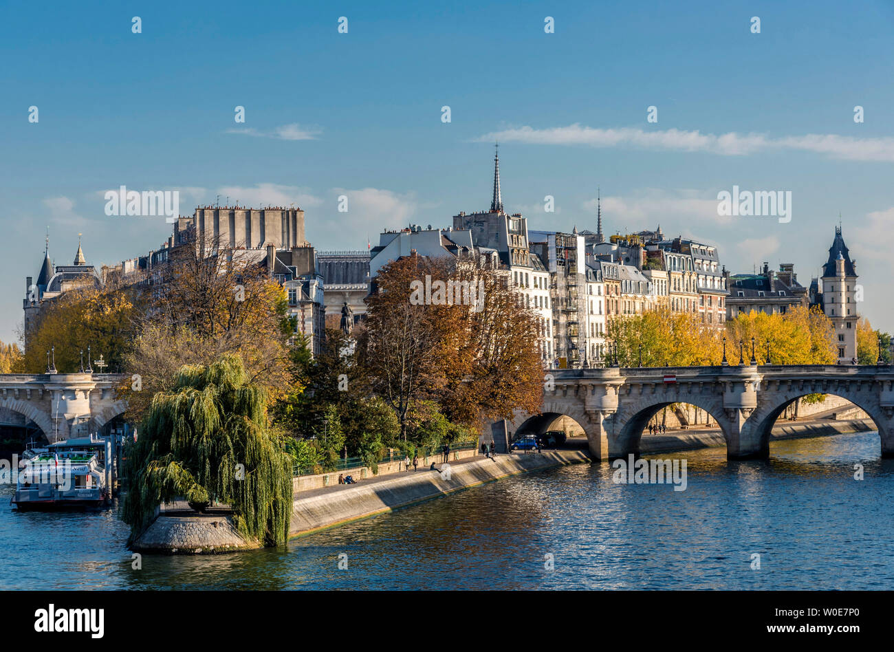 France, Paris, 1st arrondissement, the Pont Neuf on the Seine
