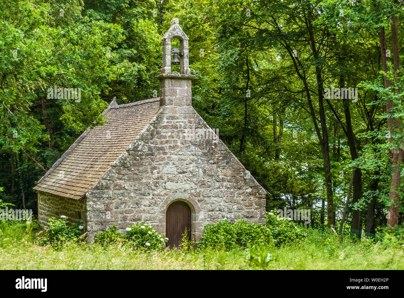 France, Brittany, Finistere, Nevez Peninsula, Henan chapel Stock Photo