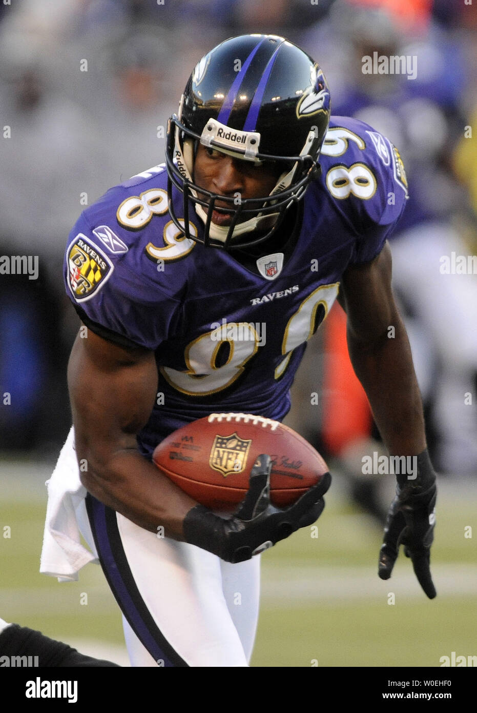 Baltimore Ravens Mark Clayton runs for a 52-yard touchdown against