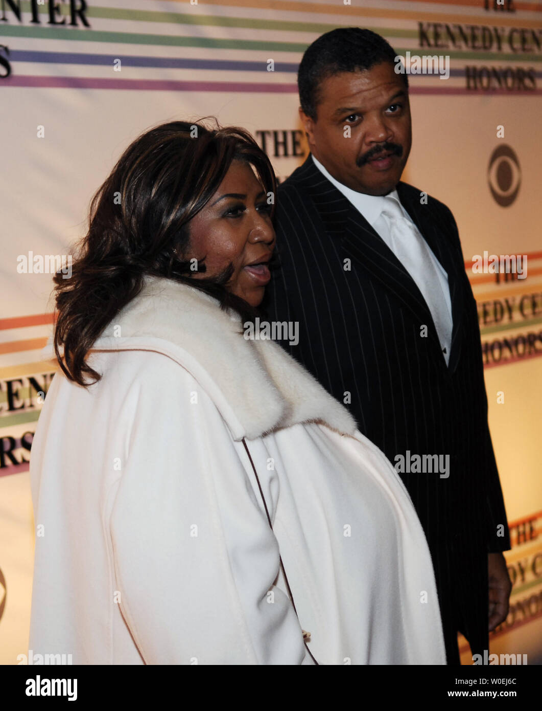 Aretha Franklin and Willie Wilkerson arrive at the Kennedy Center