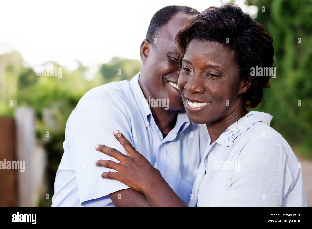 This gentleman said something to his companion that make them laugh together. Stock Photo