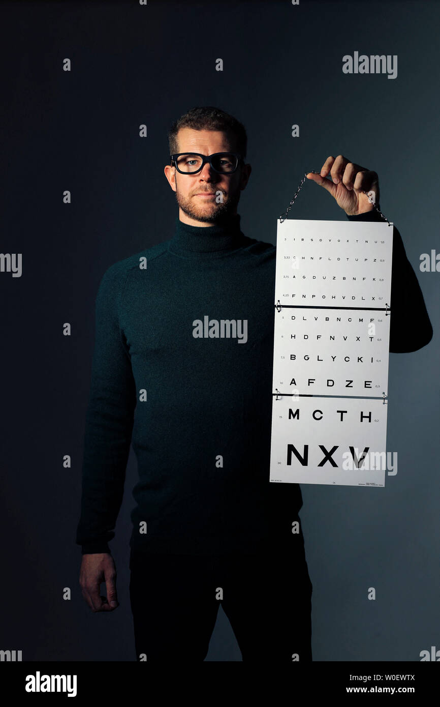 Test visual acuity Stock Photo