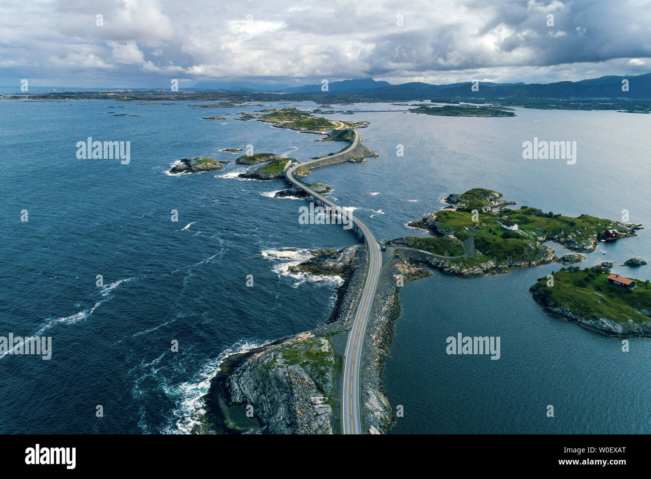 Europe, Norway, Atlantic Ocean Road Stock Photo