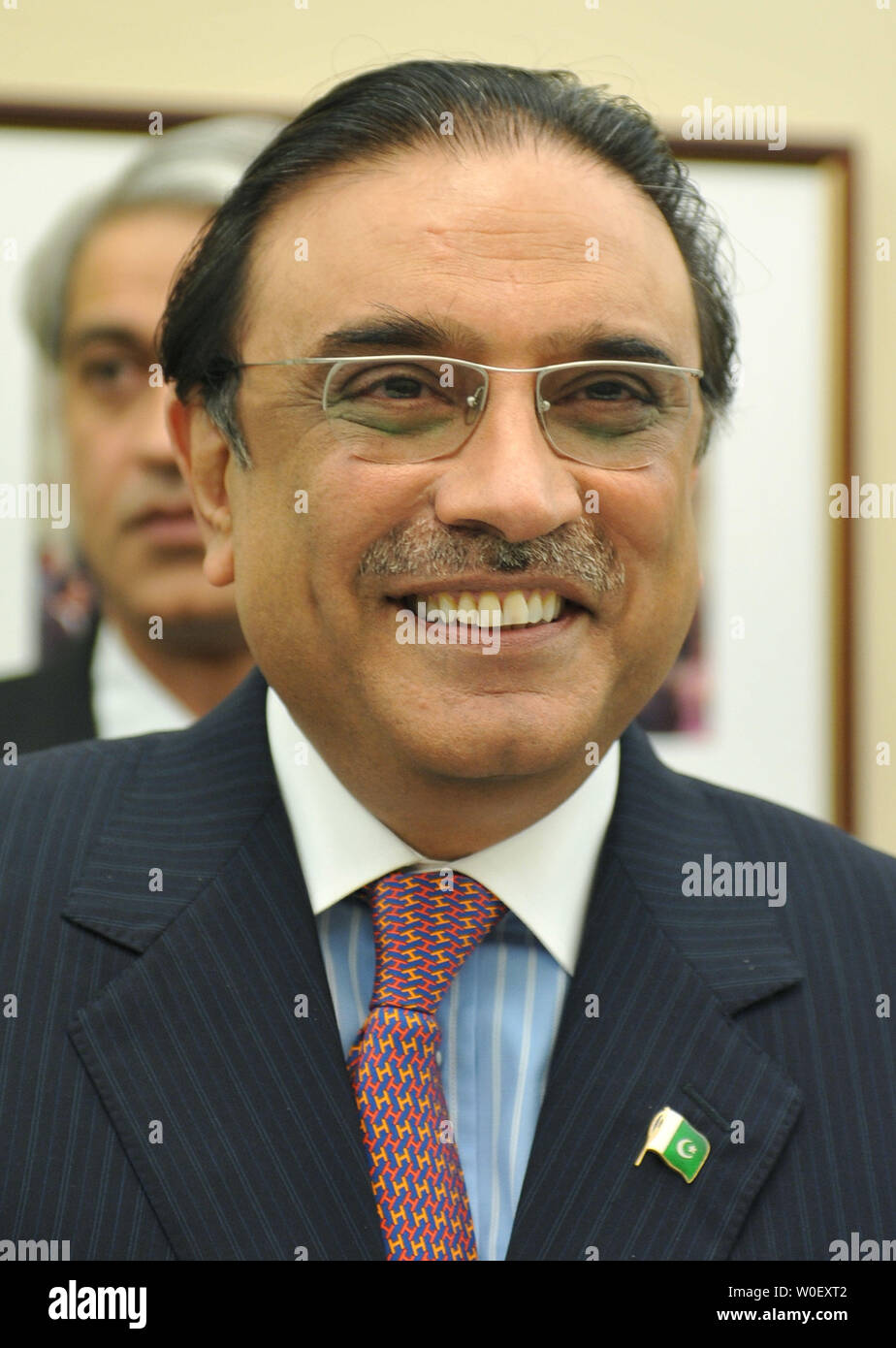Pakistani President Asif Ali Zardari meets with the House Foreign Affairs Committee on Capitol Hill in Washington on May 5, 2009. (UPI Photo/Kevin Dietsch) Stock Photo