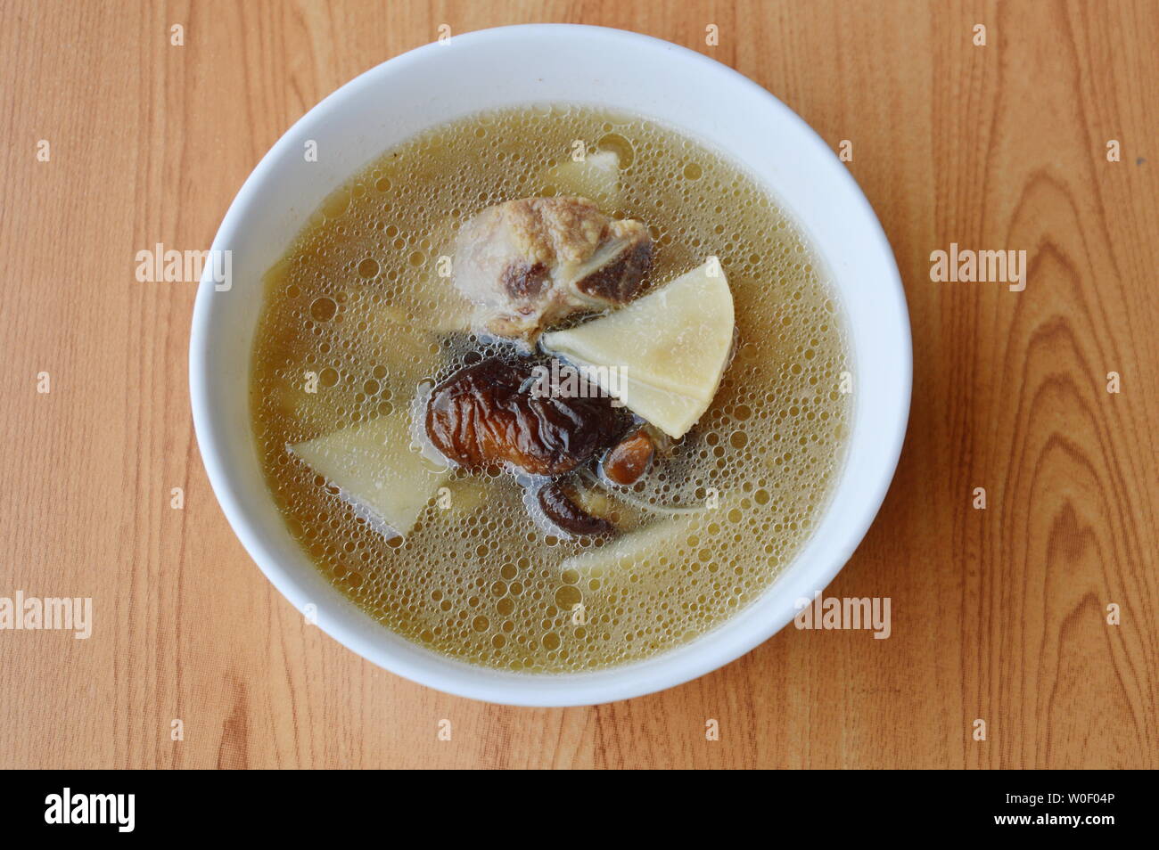 boiled Chinese bamboo shoot with pork bone soup Stock Photo Alamy