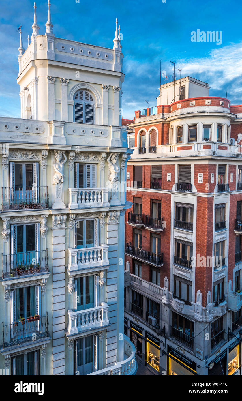 Spain, Madrid, downtown, building in el Arenal street Stock Photo