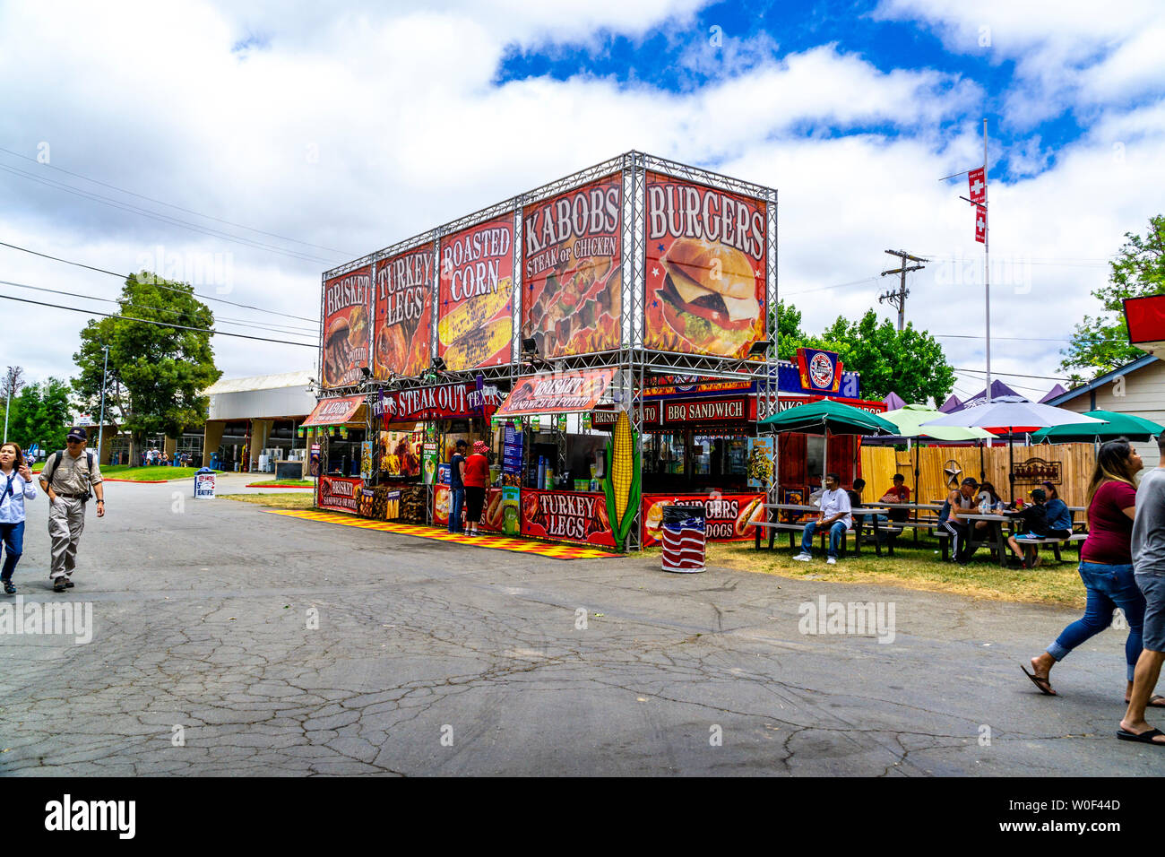 Food Stand at the Alameda County Fair in Pleasanton California Stock